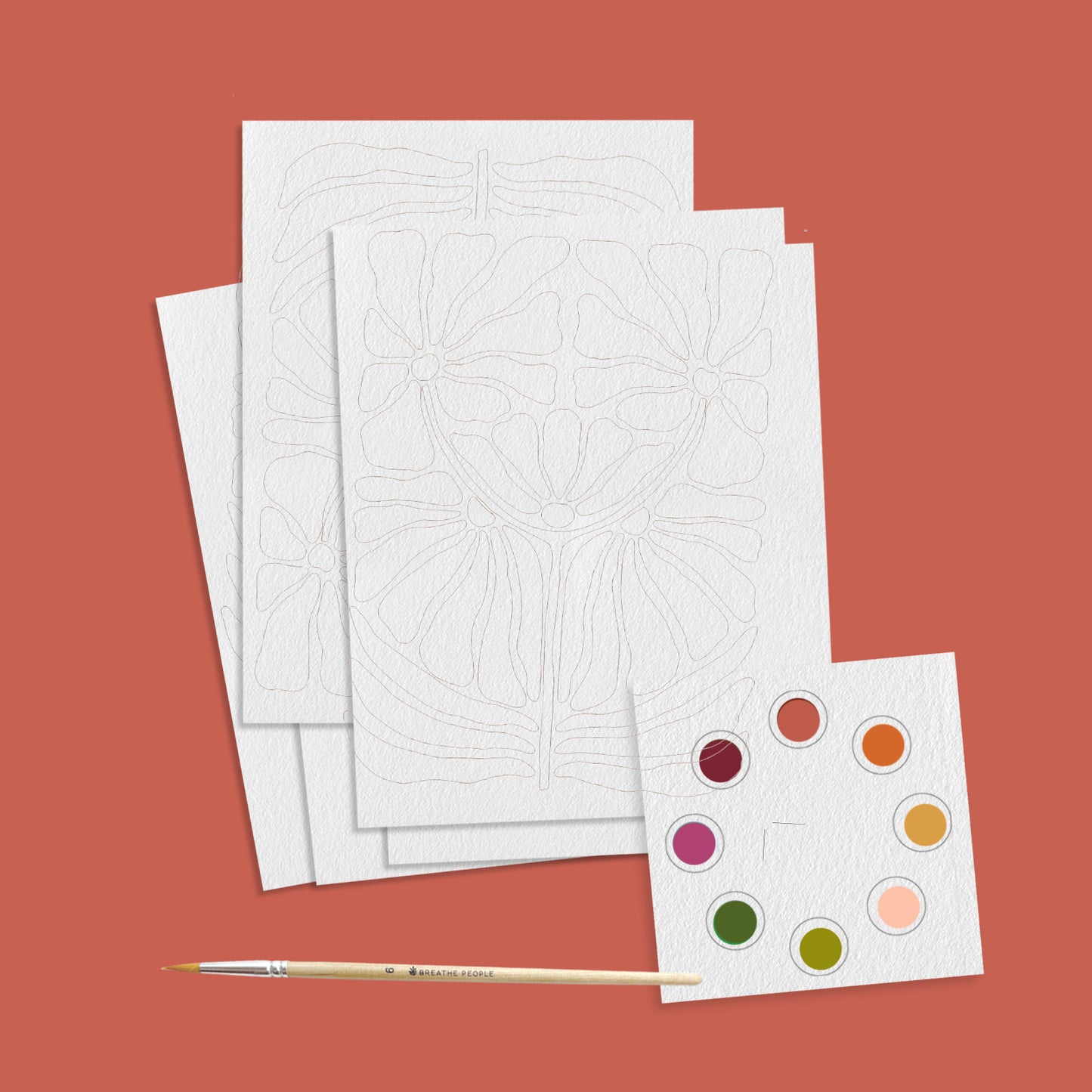 All-in-One Watercolor Postcards: Abstract Botanicals