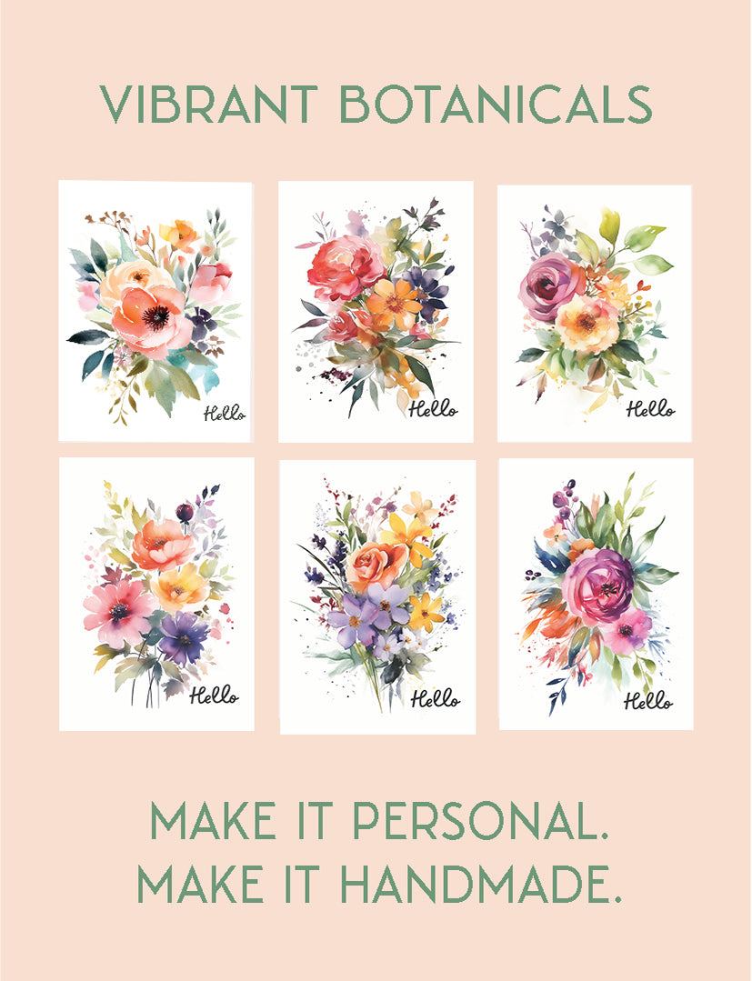 All-in-One Watercolor Postcards: Vibrant Botanicals