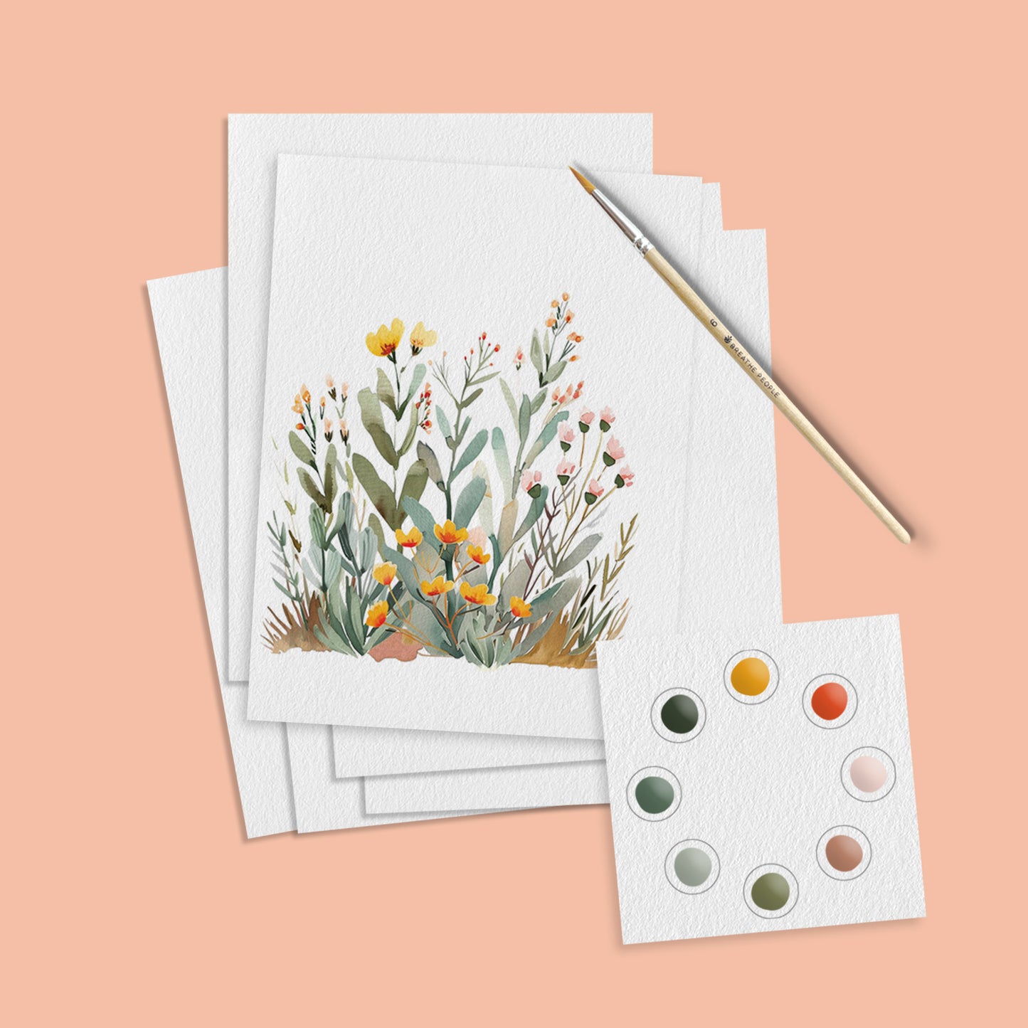 All-in-One Watercolor Postcards: Desert Botanicals