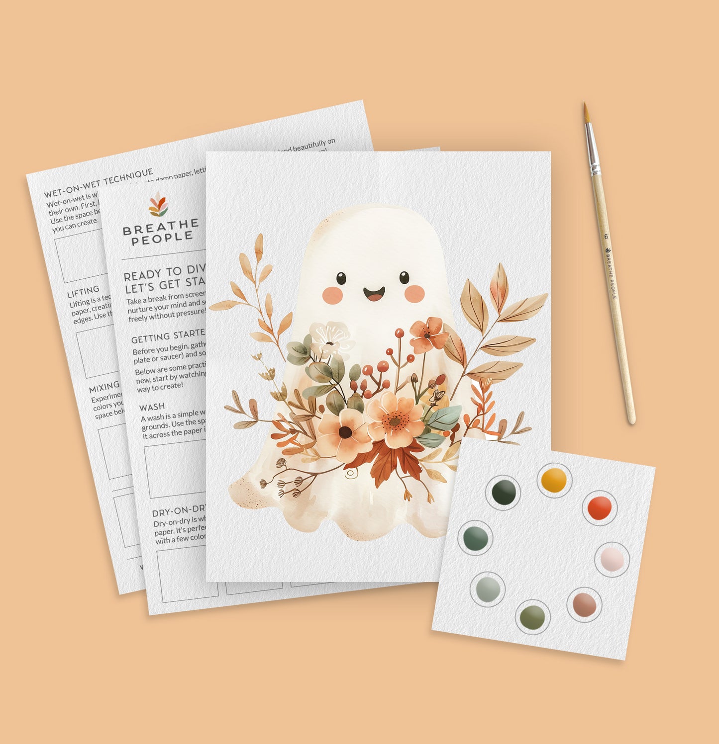 All-in-One Watercolor Kits for Cozy Fall Days- Ghost