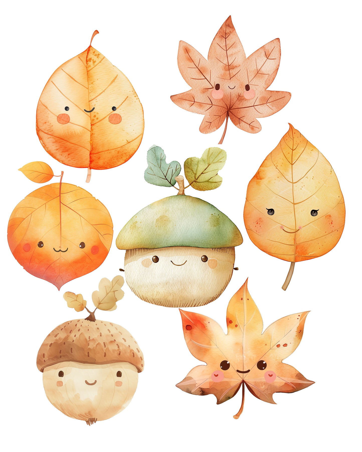All-in-One Watercolor Kits for Cozy Fall Days- Fall Leaves