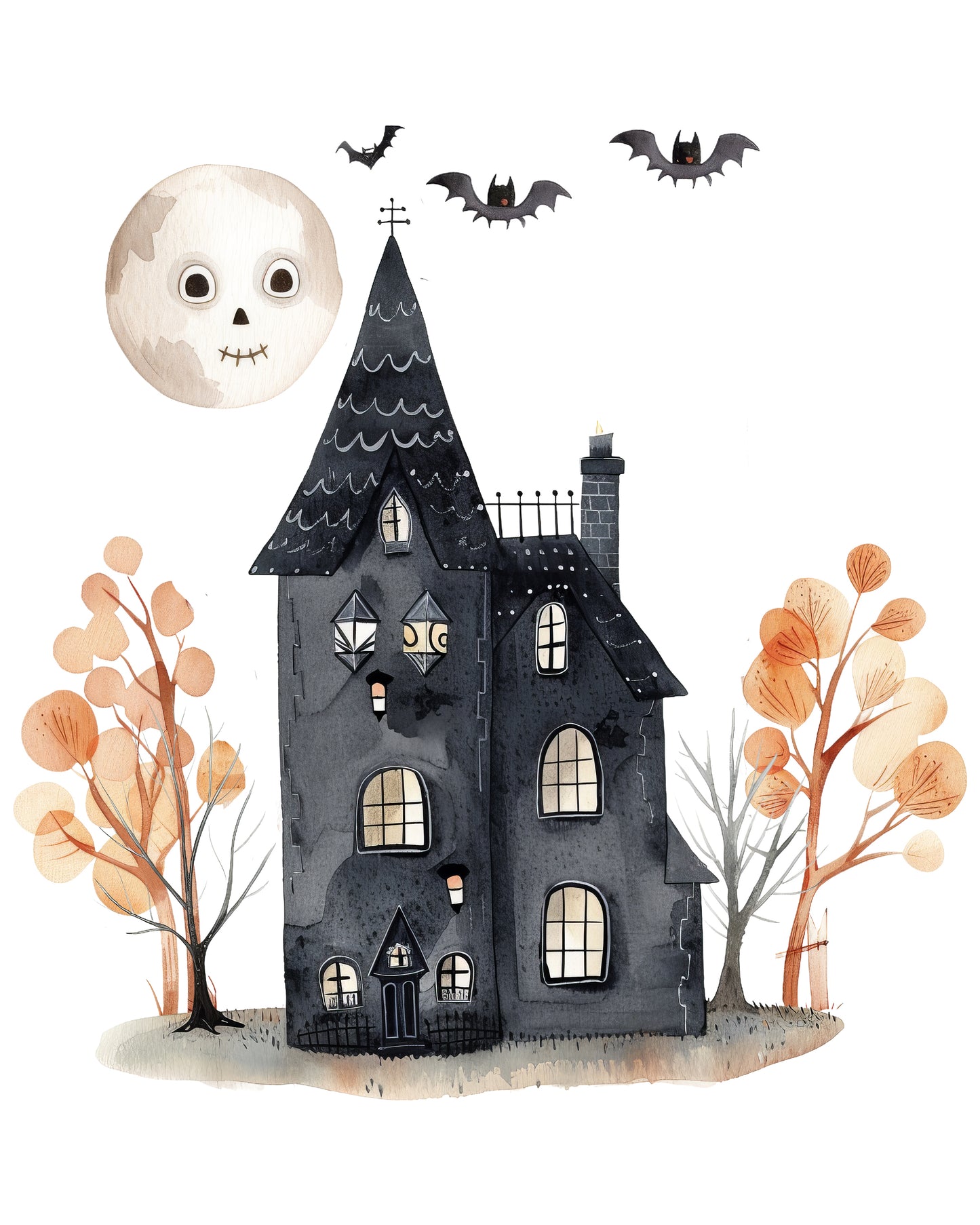 All-in-One Watercolor Kits for Cozy Fall Days- Haunted House
