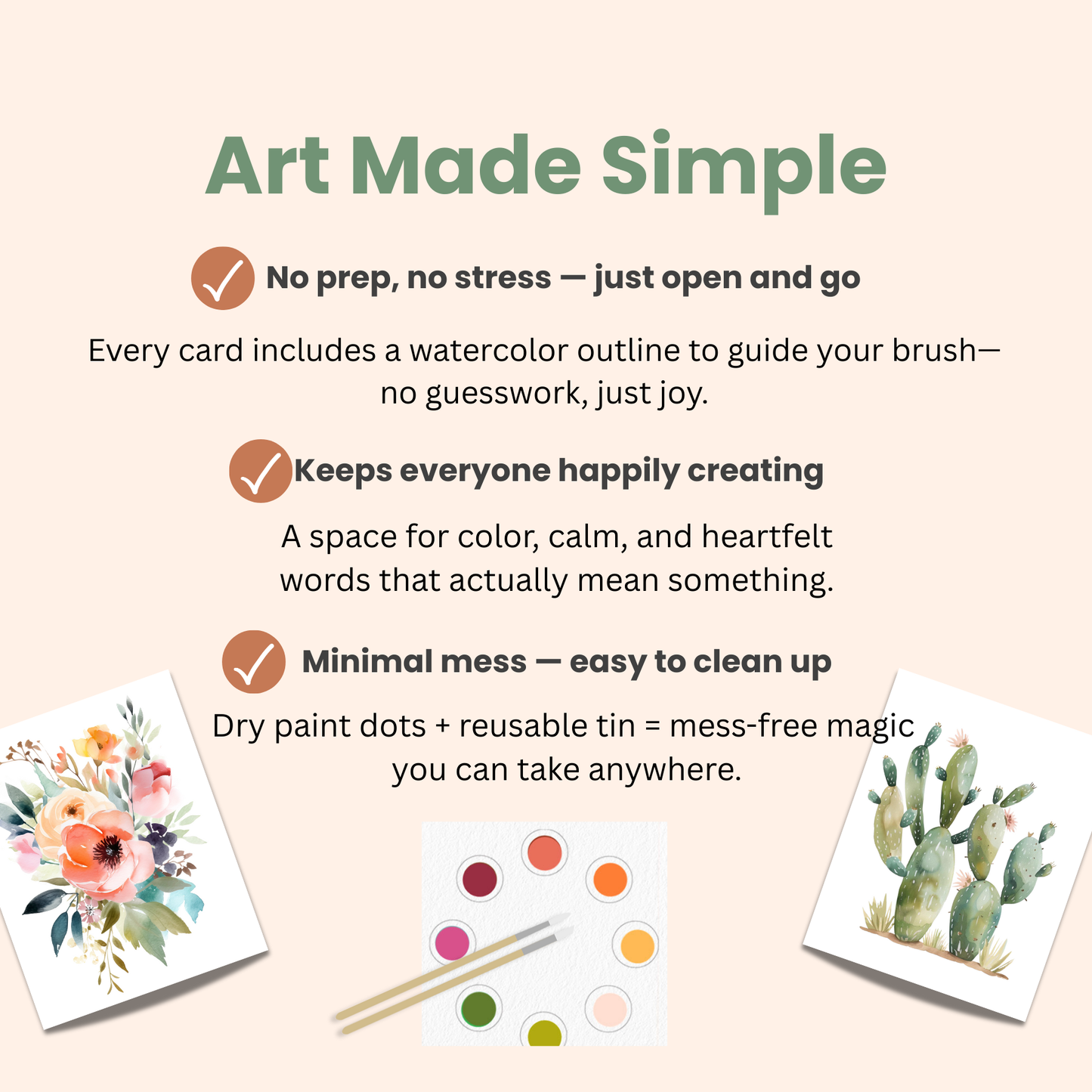 All-in-One Watercolor Postcards: Abstract Botanicals