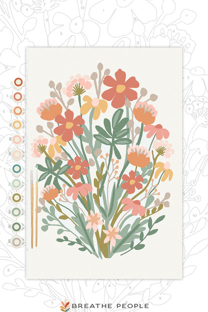 Wildflowers Meditative Art Paint by Number Kit