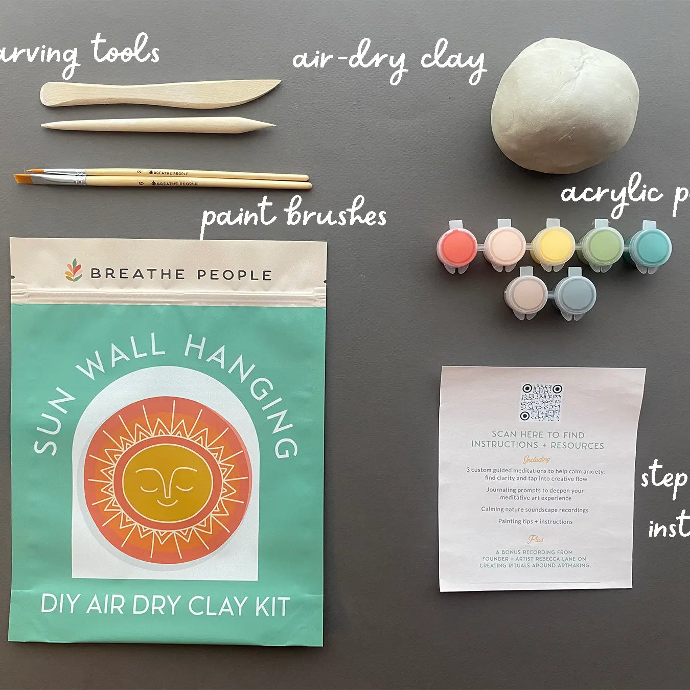 DIY Air Dry Clay Kit- Make Your Own Sun Wall Hanging