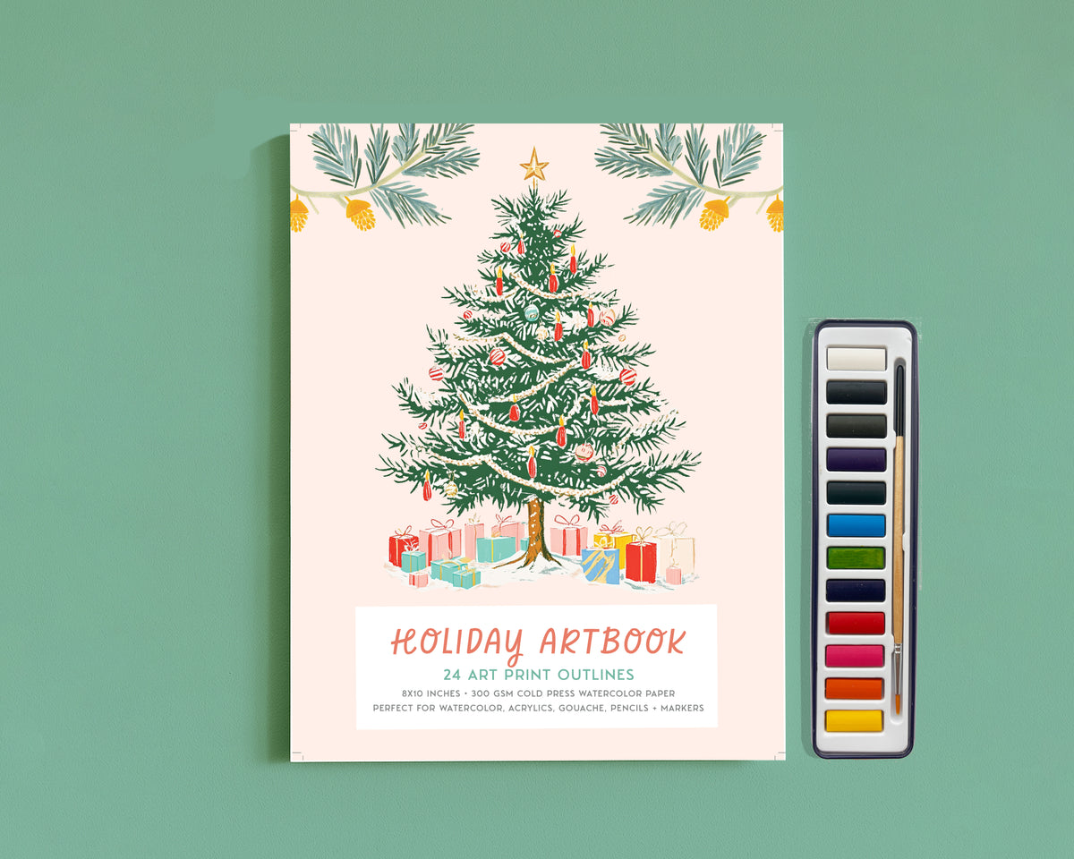 Holiday Art Book: 16 Frame-Ready Pages for Any Medium