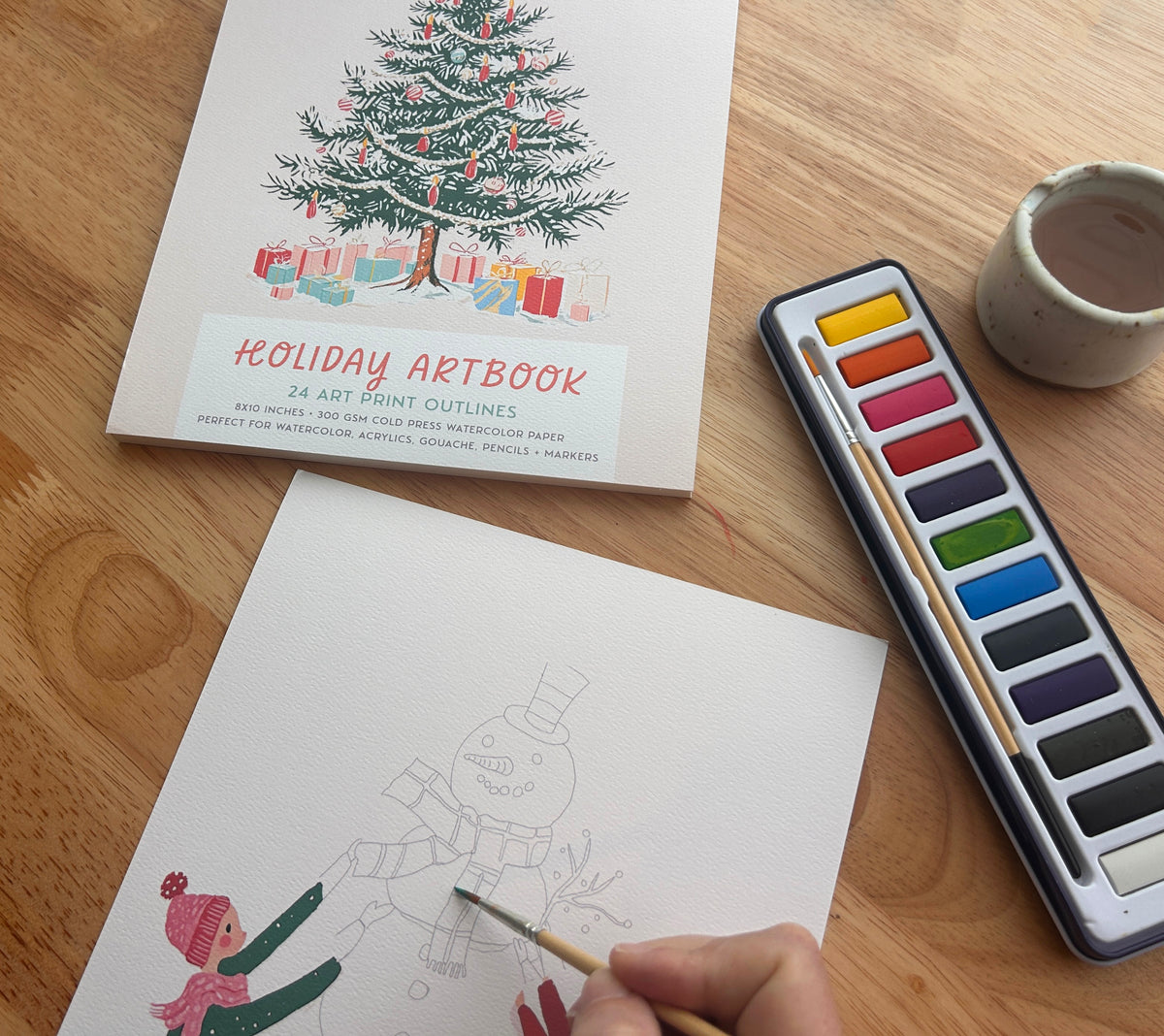 Holiday Art Book: 16 Frame-Ready Pages for Any Medium