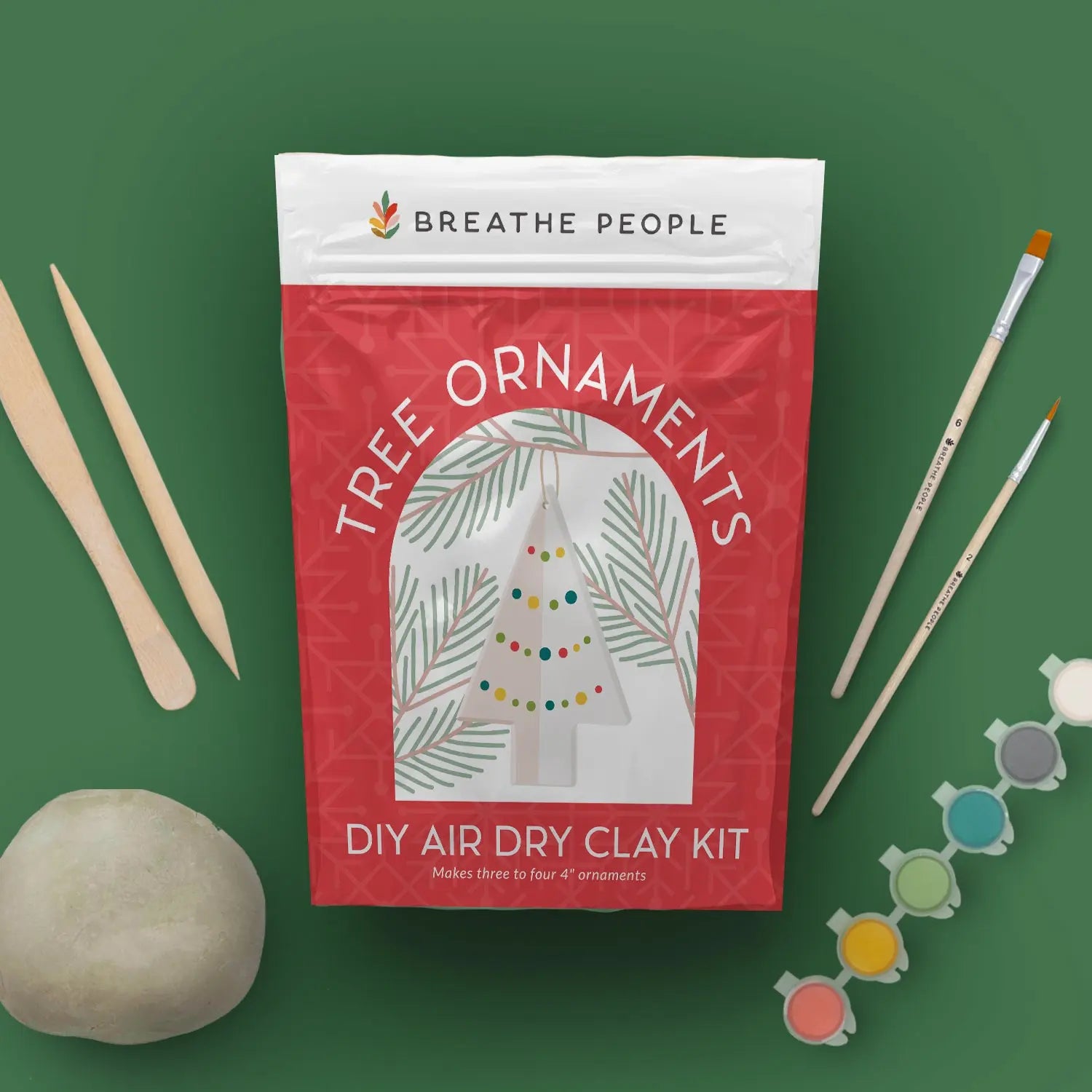 DIY Holiday Clay Tree Ornament Kit