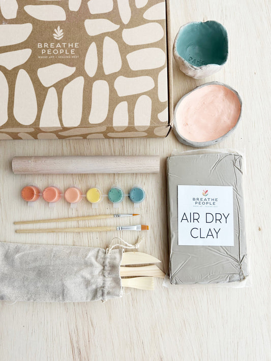 Clay kits contents with everything you need for creative connection. 