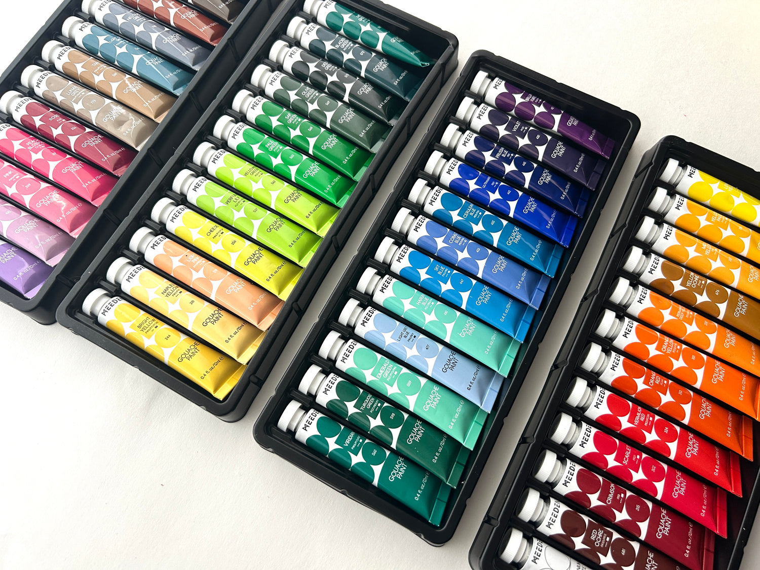 48-Color Gouache Paint Set for Beginner-Friendly Art Sessions