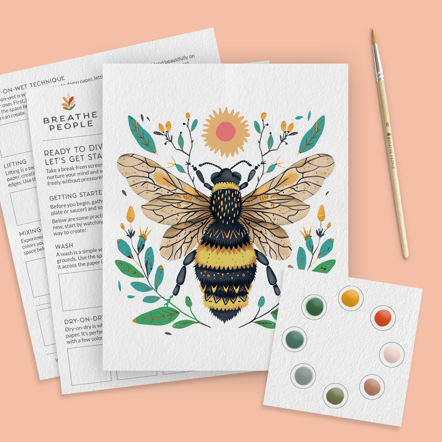 Spring Bee All-in-One Watercolor Kit