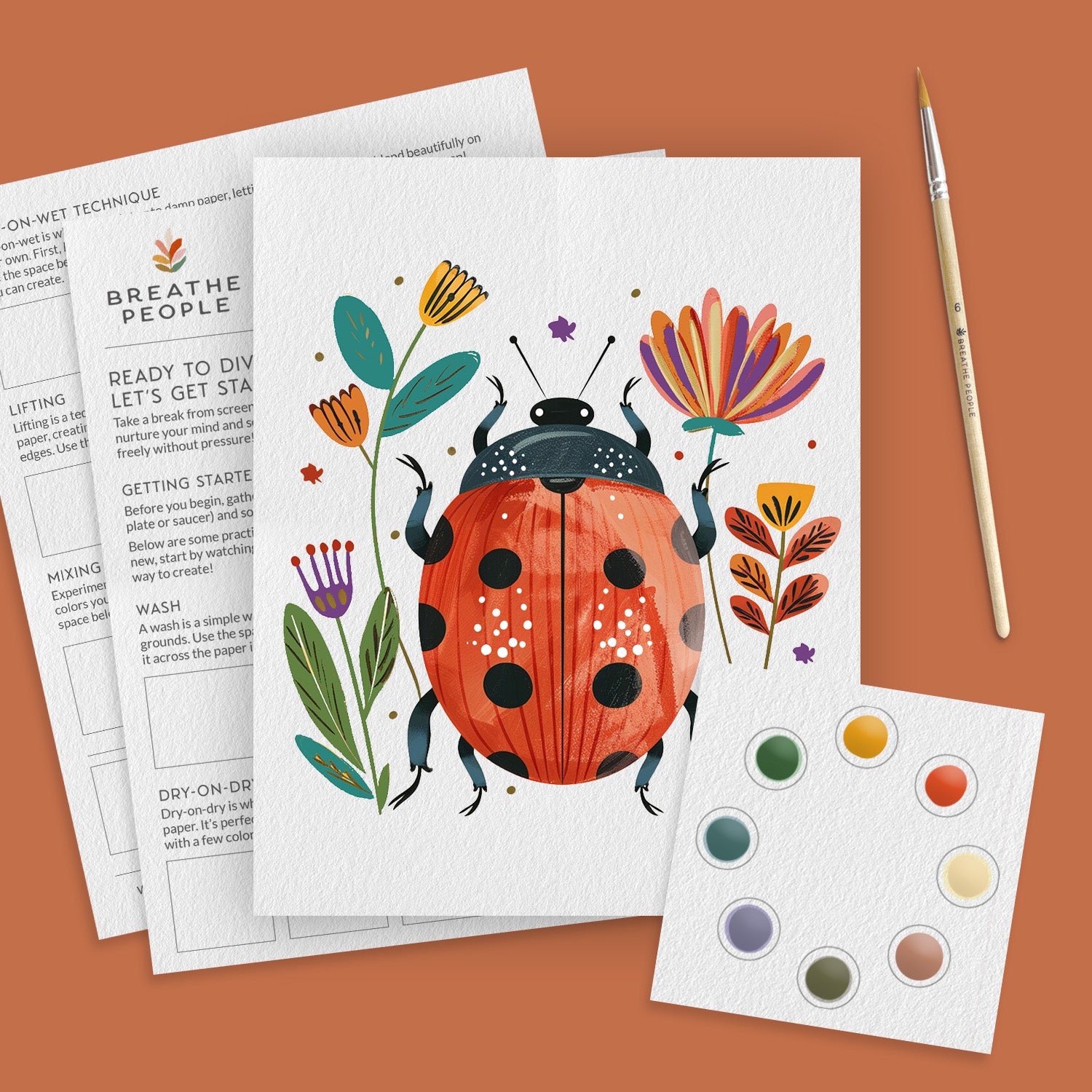 All-In-One Ladybug Watercolor Kit