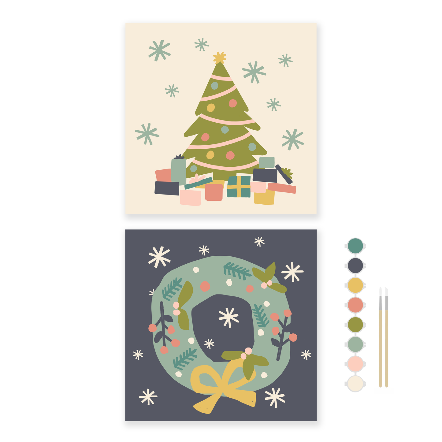 Cozy Holidays Holiday Art Paint by Number Kits