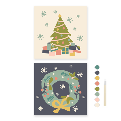 Cozy Holidays Holiday Art Paint by Number Kits