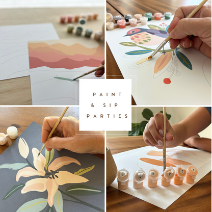 Tropical Leaves Meditative Art Paint by Number Kit