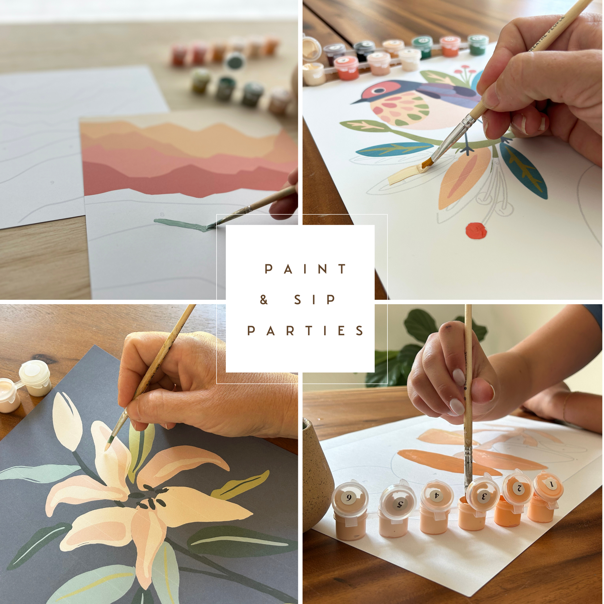 Image of hand painting using the meditative art kits. 