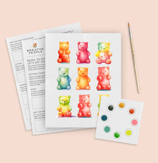 Happy Gummies Watercolor Kit for Kids