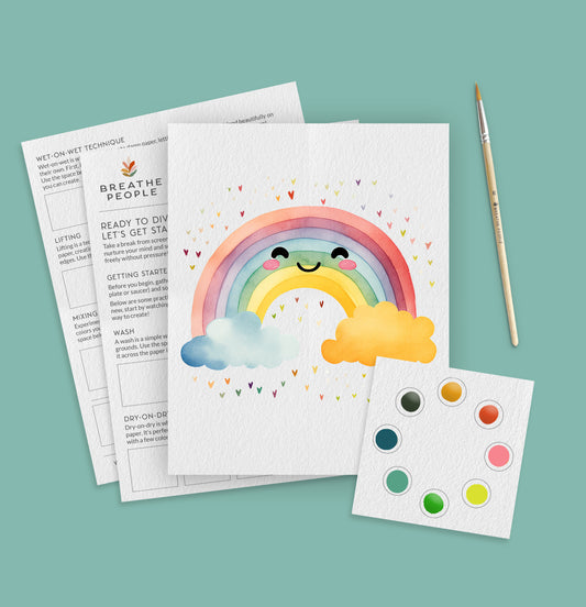 Happy Rainbow Watercolor Kit for Kids