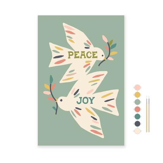 Peace Birds Holiday Art Paint by Number Kit