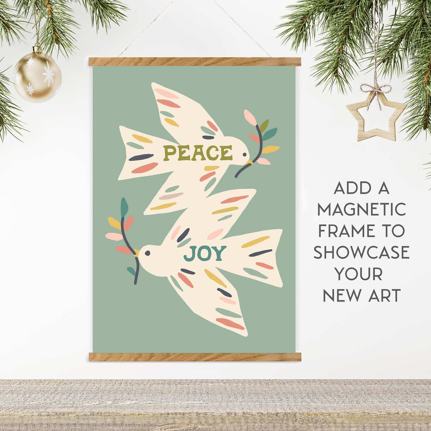 Peace Birds Holiday Art Paint by Number Kit