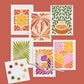 All-in-One Watercolor Postcards: Abstract Botanicals