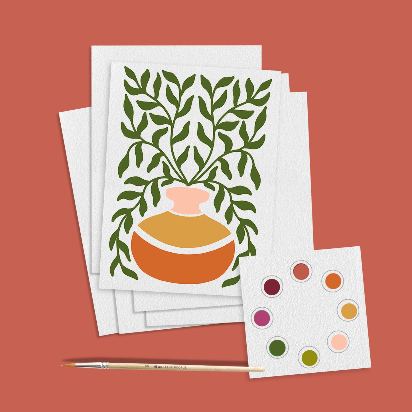 All-in-One Watercolor Postcards: Abstract Botanicals