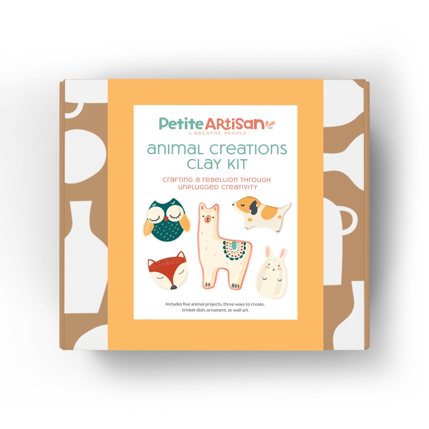 Kids Animal Clay Kit, 4 Project Art Kit