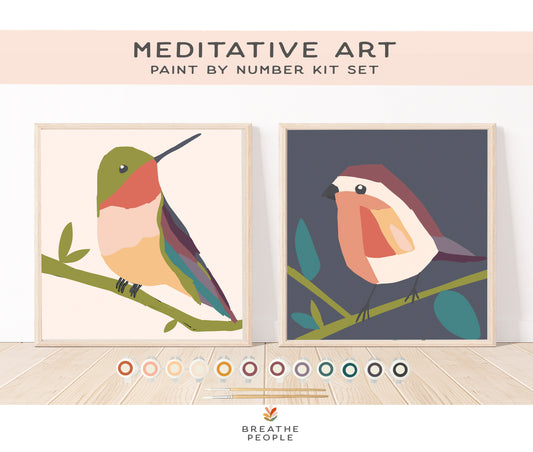 Birds on Branches Paint by Numbers Kits