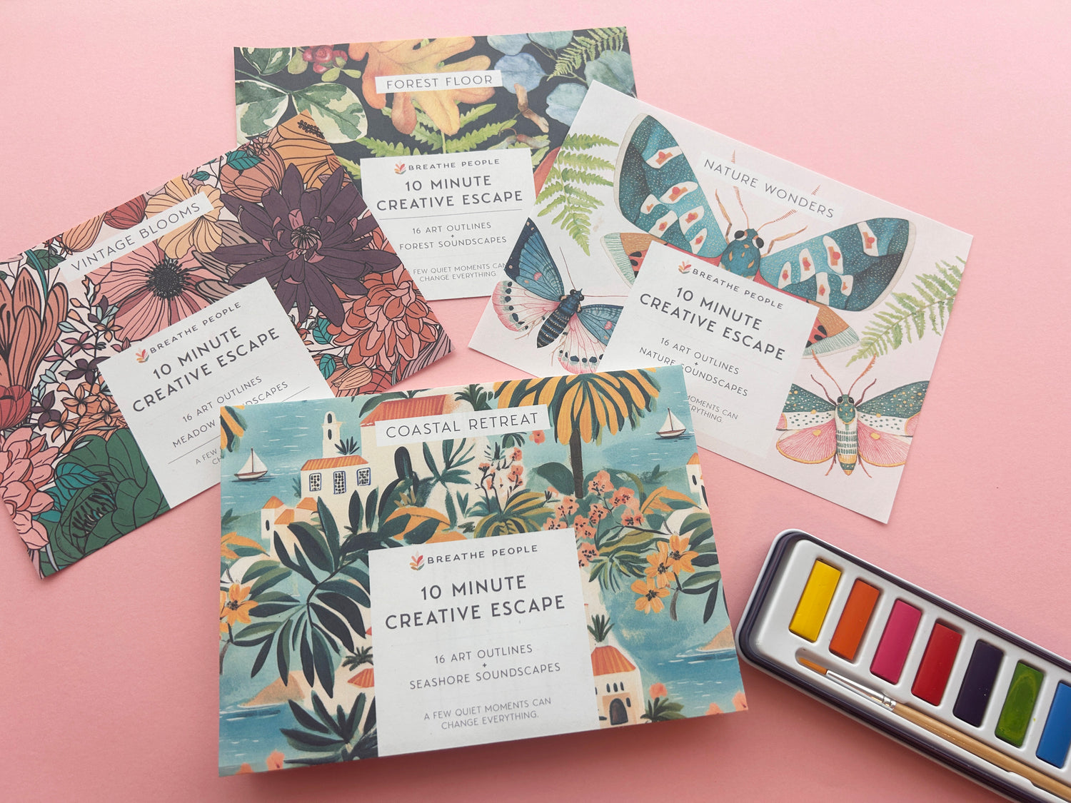 10 Minute Creative Escape Art Book — Vintage Bloom