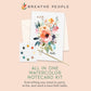 All-in-One Watercolor Postcards: Vibrant Botanicals