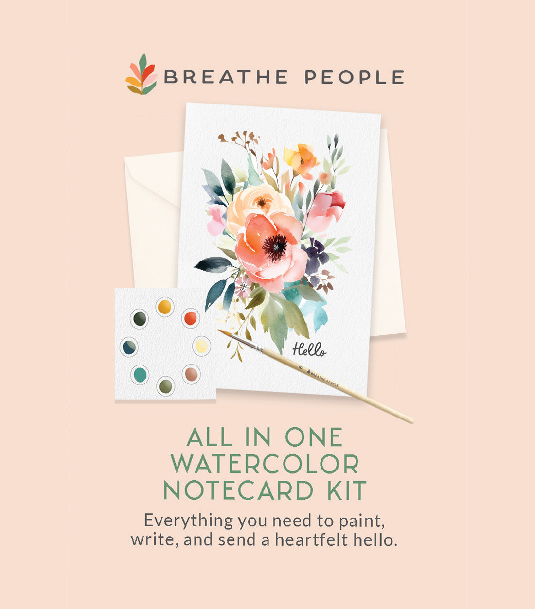All-in-One Watercolor Postcards: Vibrant Botanicals
