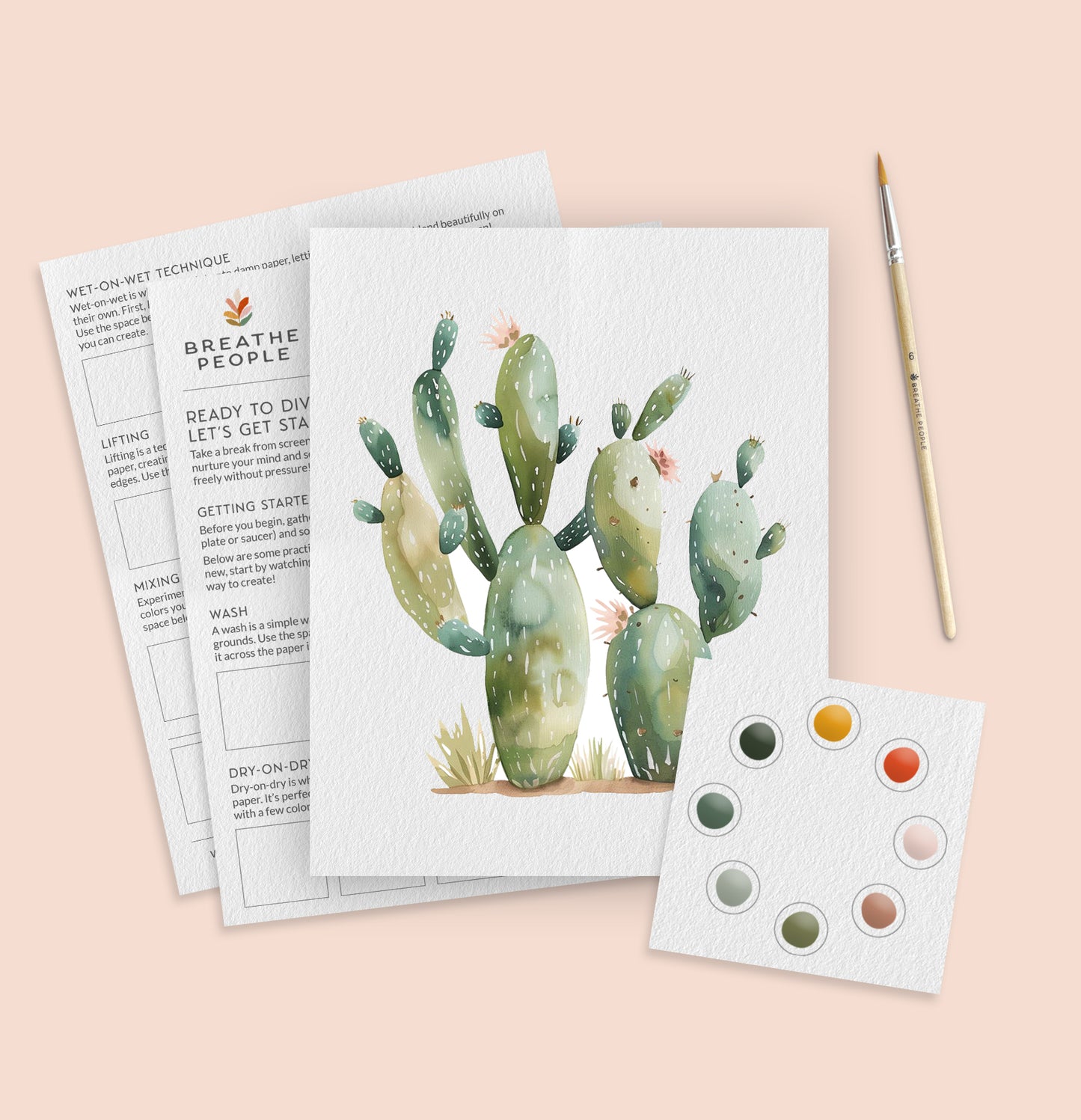 Cactus All-In-One Watercolor Kit