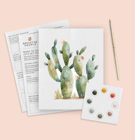 Cactus All-In-One Watercolor Kit