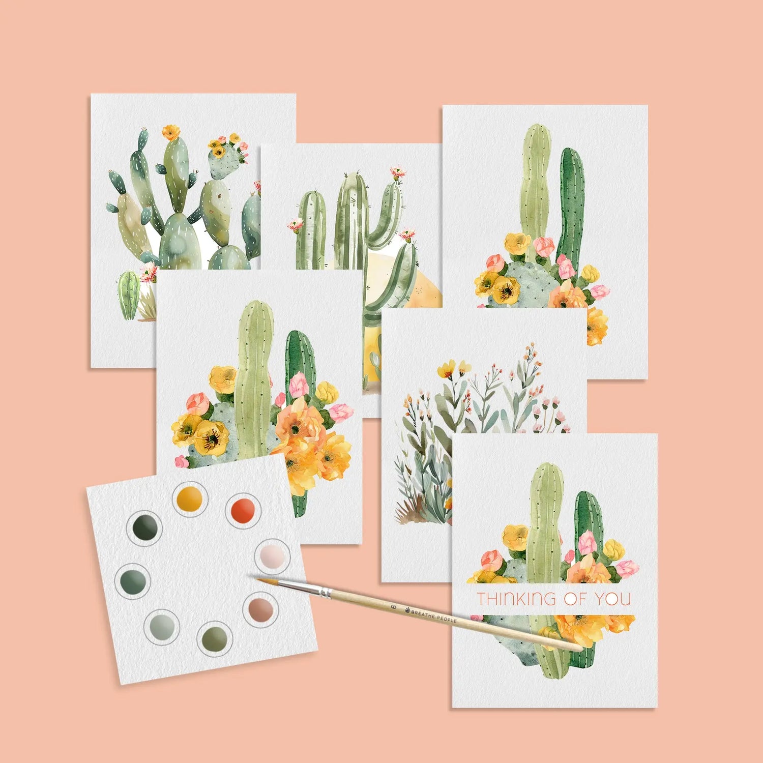 All-in-One Watercolor Art Prints + Postcards: Desert Botanicals