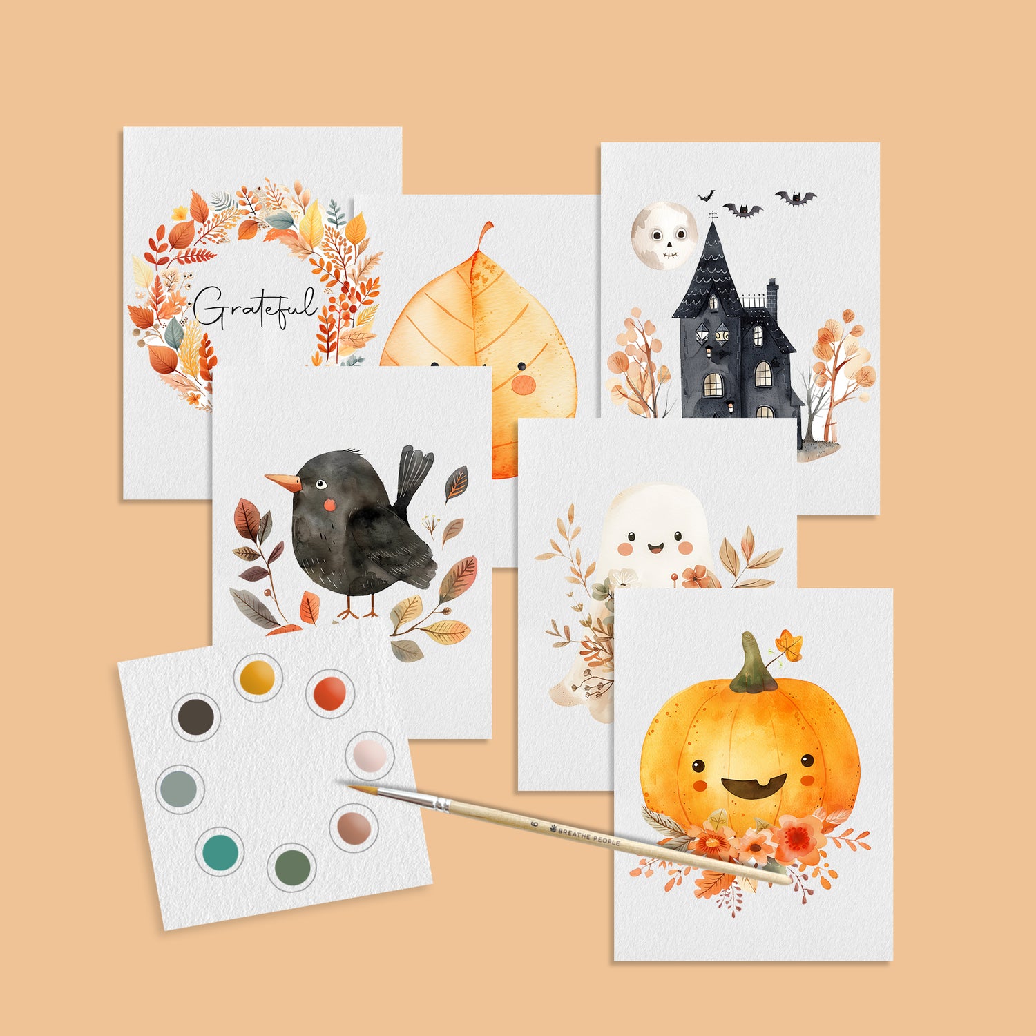 Fall Collection: All-in-One Watercolor Postcards