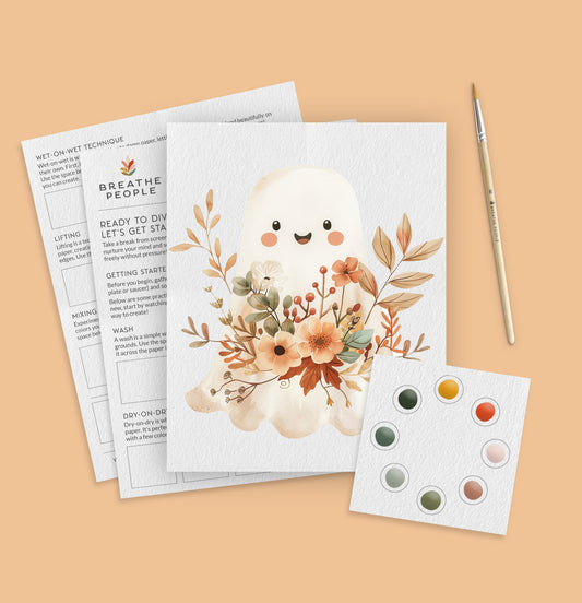 All-in-One Watercolor Kits for Cozy Fall Days- Ghost