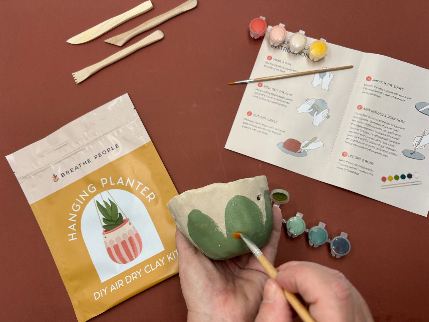 DIY Air Dry Clay Kit- Make Your Own Hanging Planter