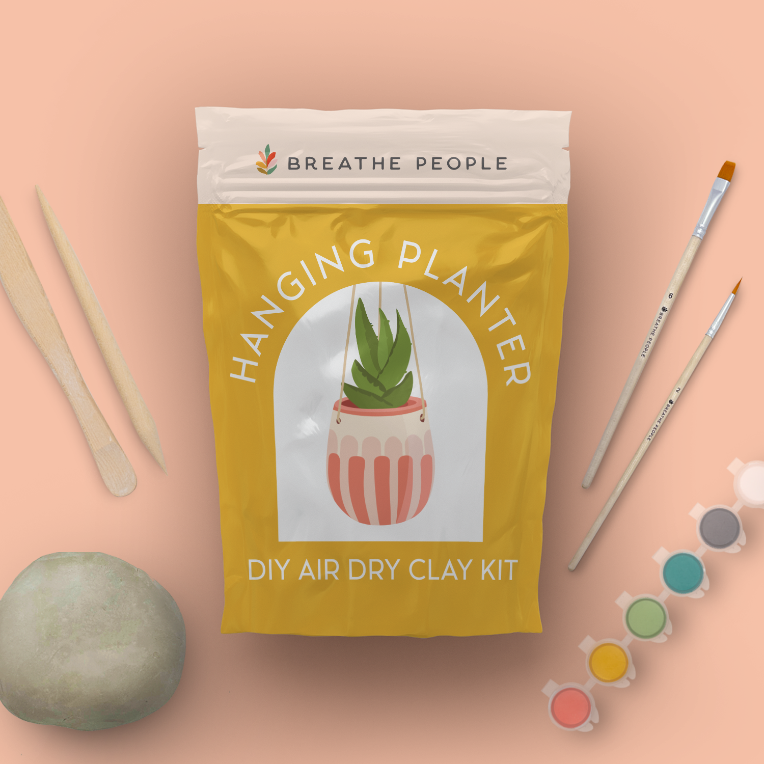 DIY Air Dry Clay Kit- Make Your Own Hanging Planter