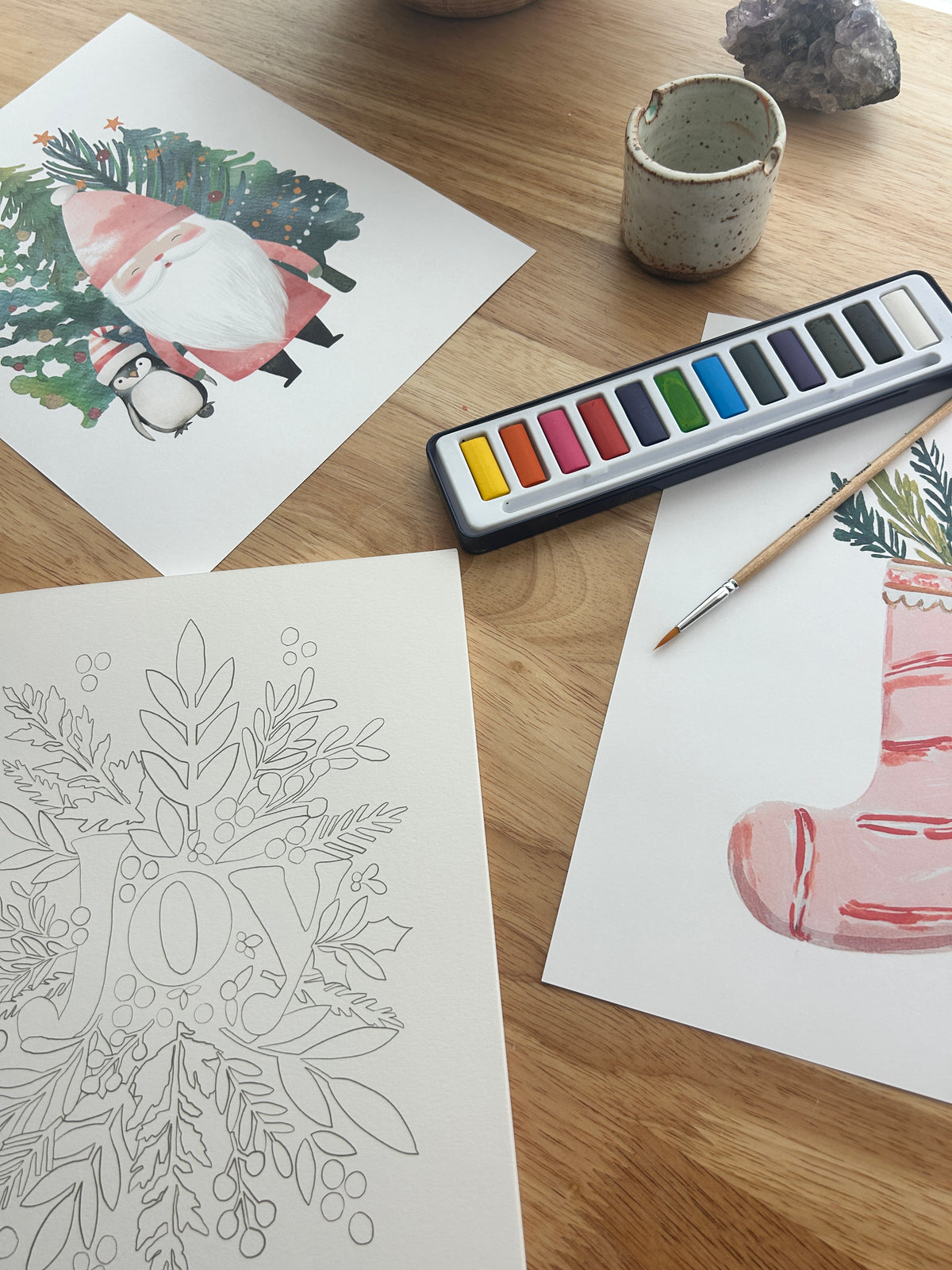 Holiday Art Book: 16 Frame-Ready Pages for Any Medium