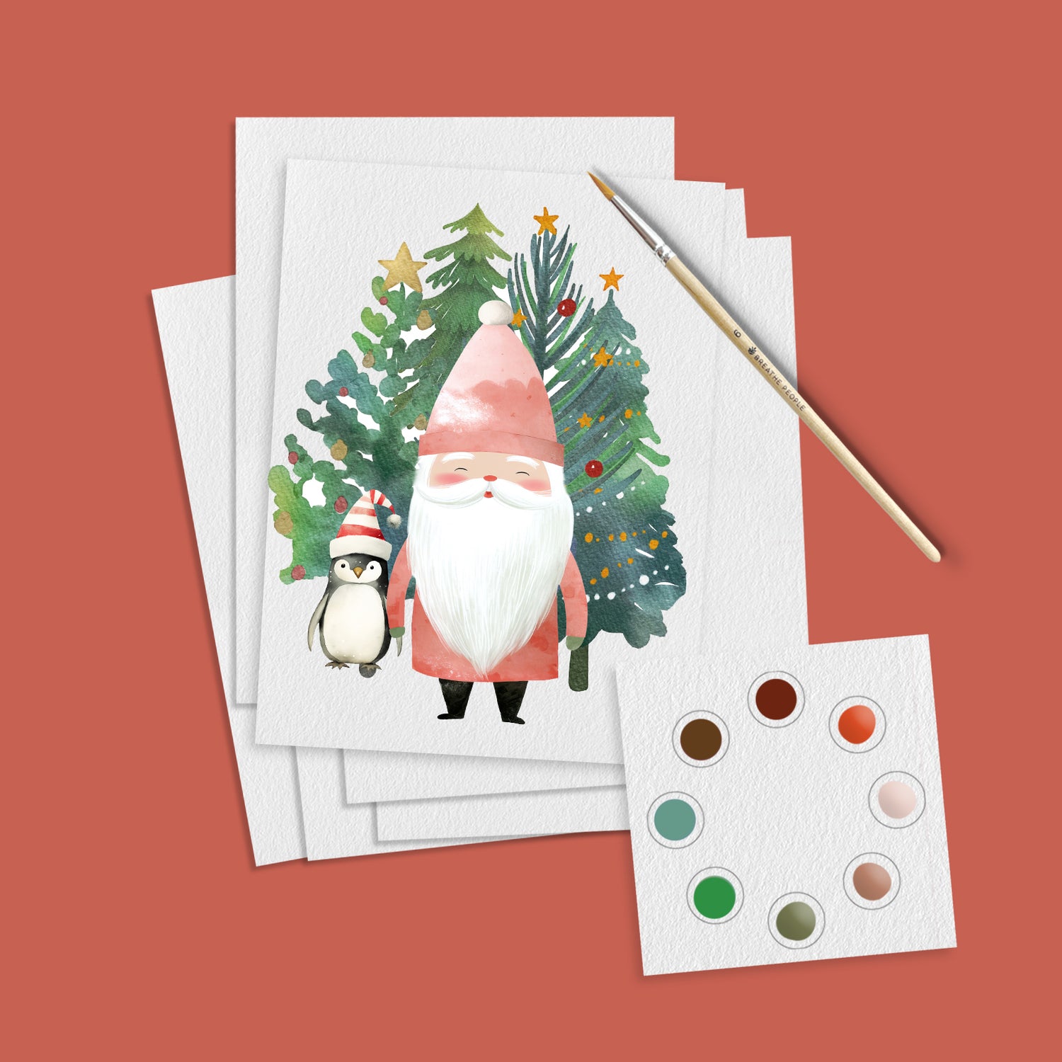 Holiday Collection: All-in-One Winter Watercolor Postcards