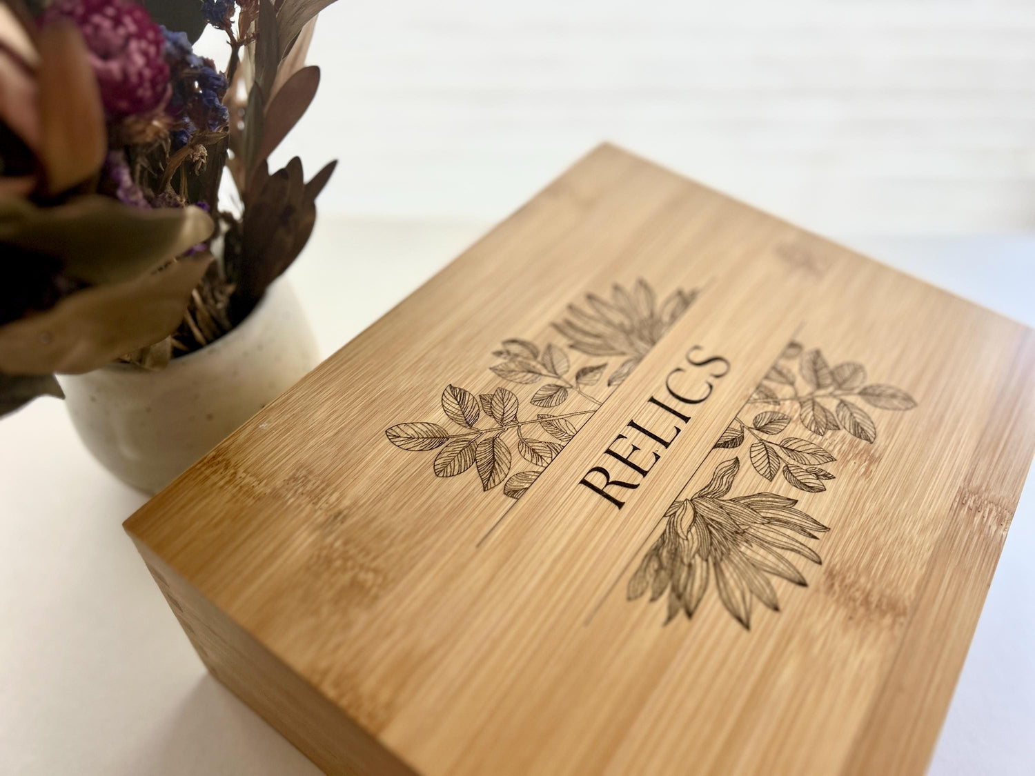 Handcrafted Bamboo Relics Memory Box