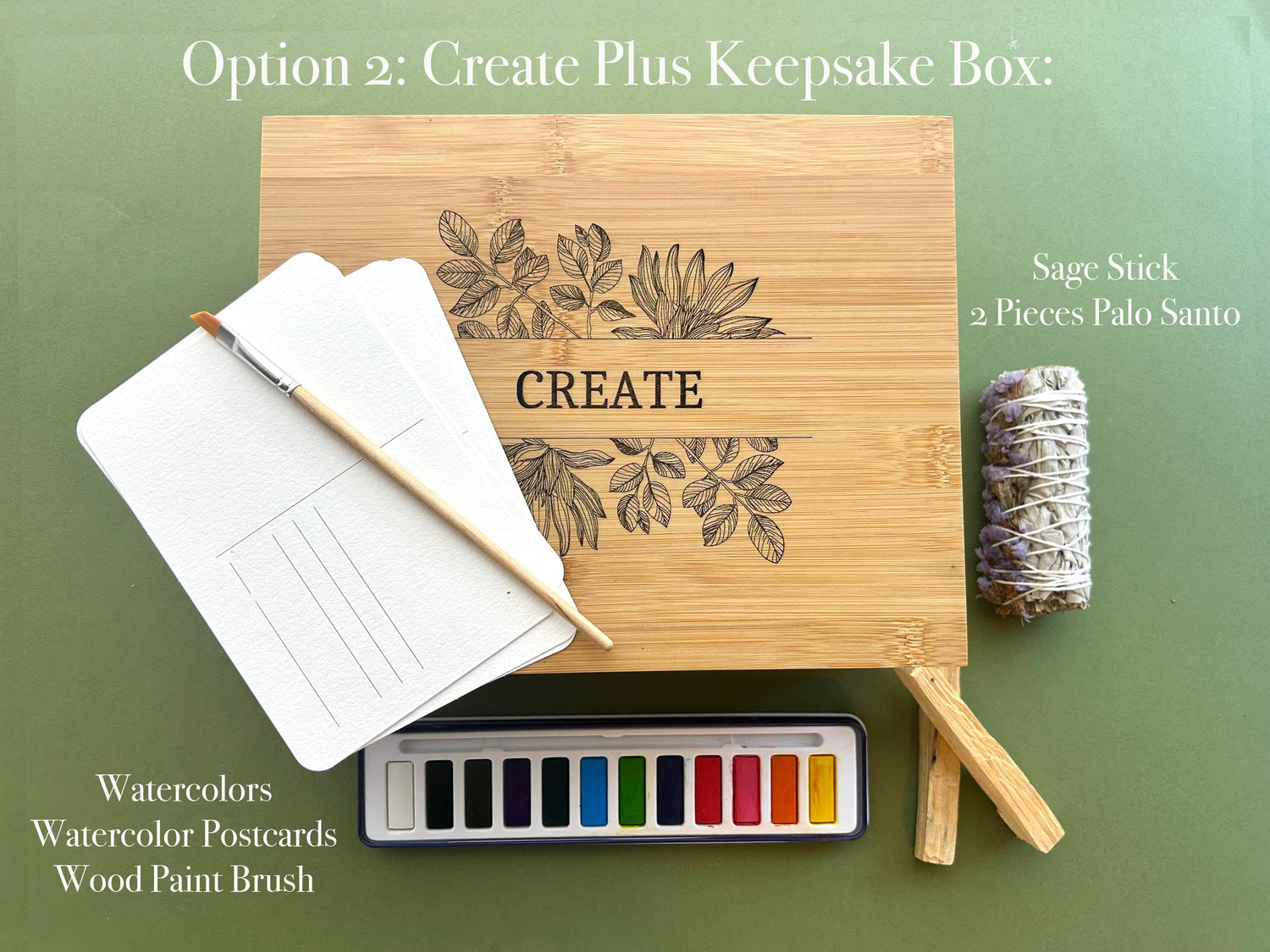 Handcrafted Bamboo Artist Box with Magnetic Lid