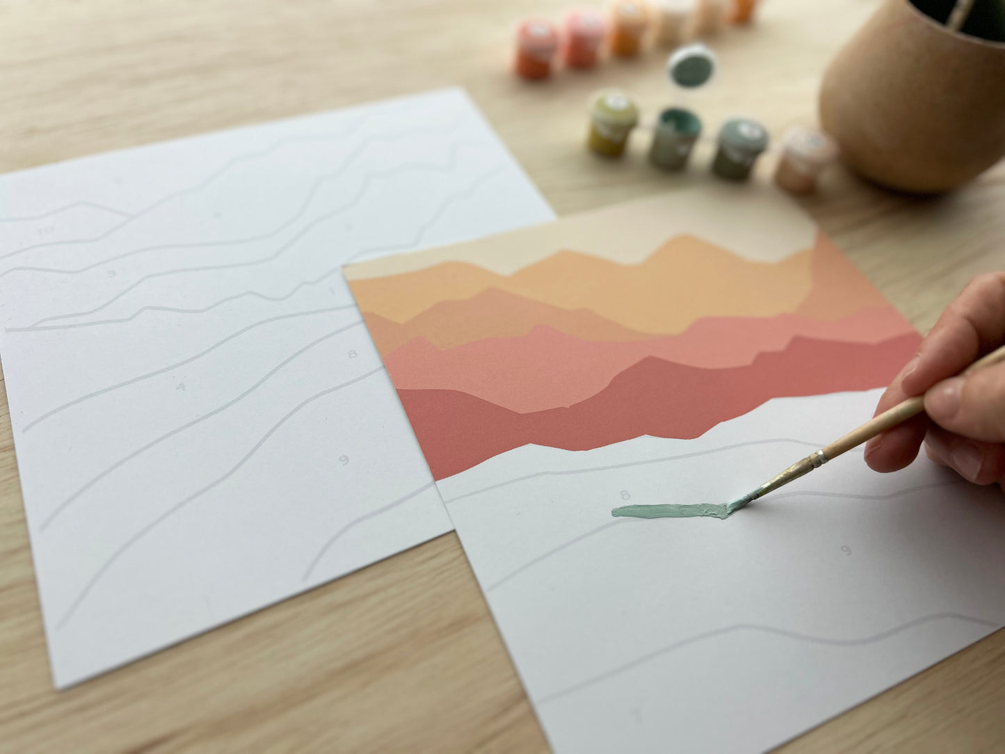 Abstract Zen Peaks Paint by Numbers Kits