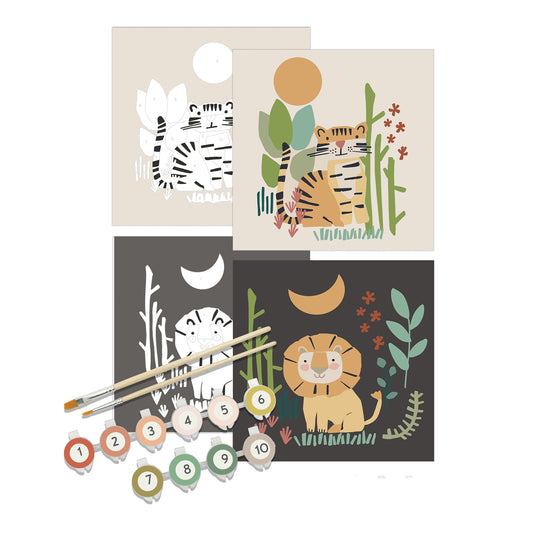 Lion + Tiger Paint by Number Kit