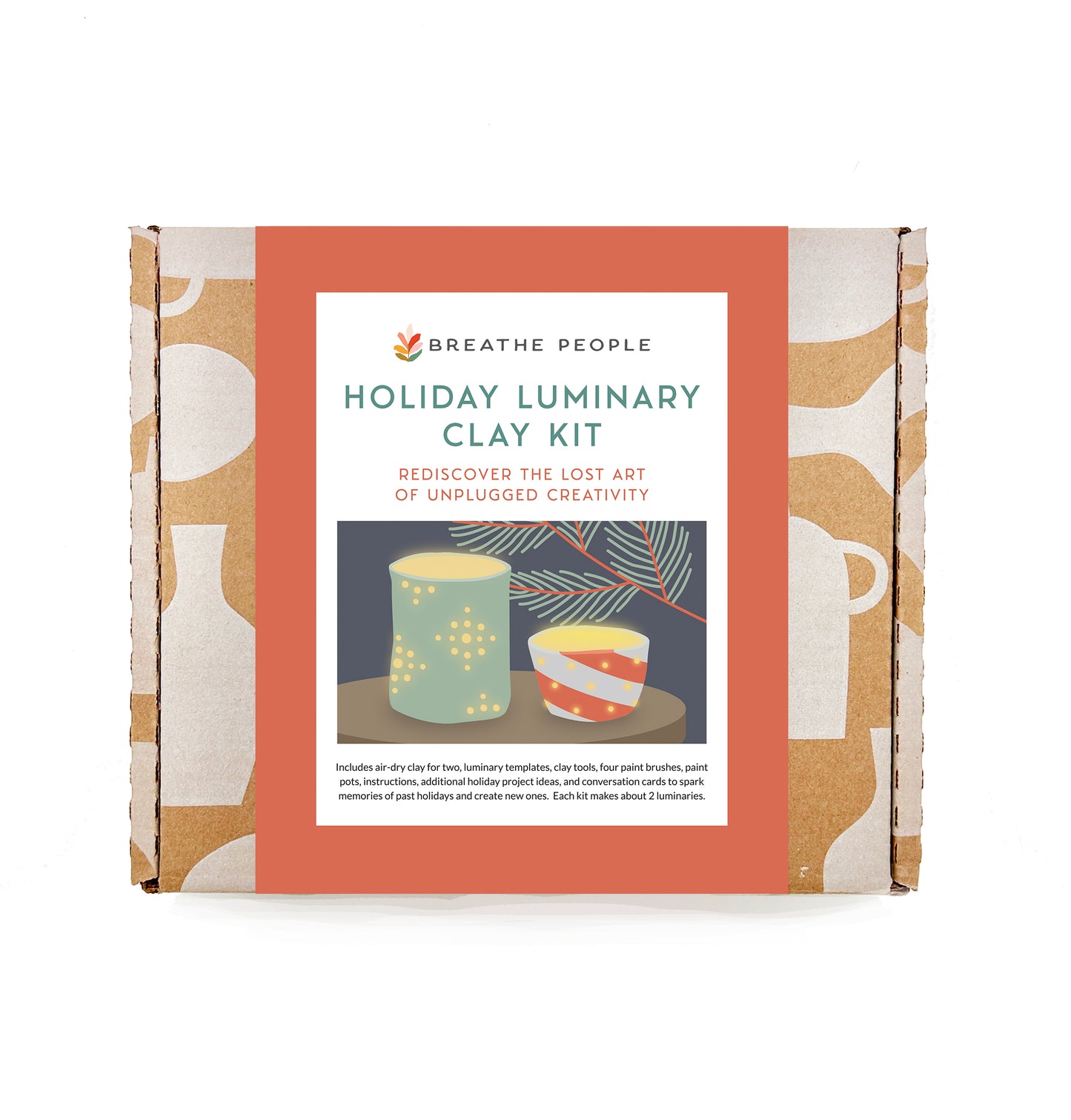 Holiday Luminary Clay Kit