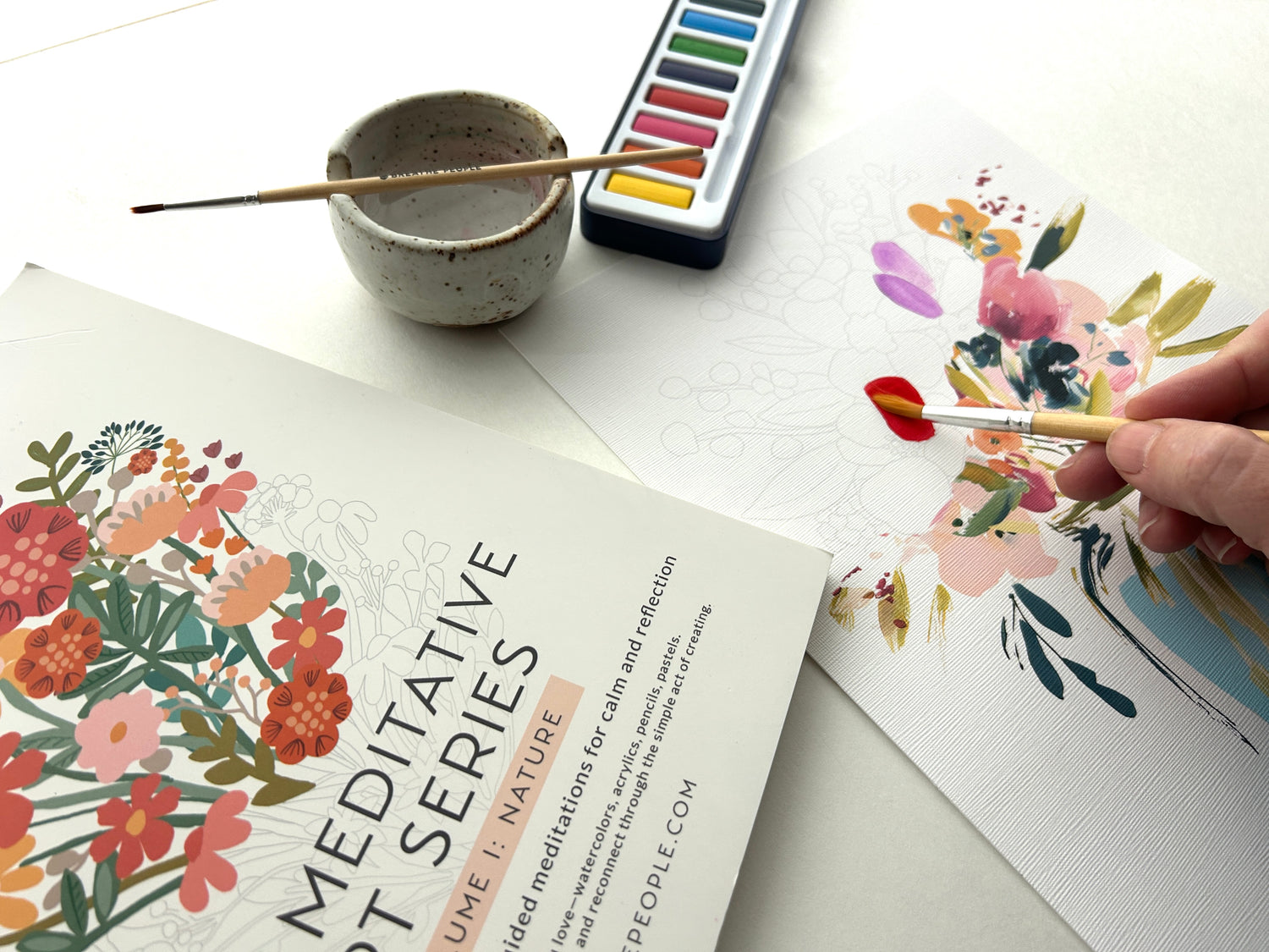 Meditative Art Workbook, 16 Pages of Guided Creative Ritual