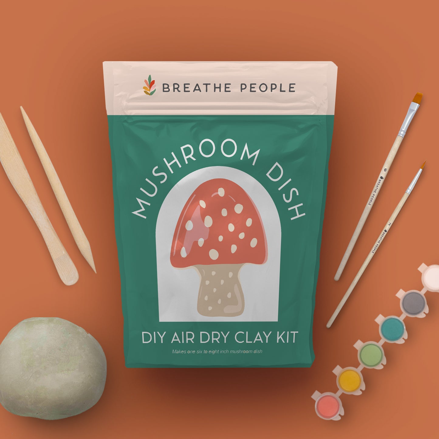 DIY Air Dry Clay Kit- Make Your Own Mushroom Dish