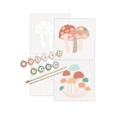 Mushroom Family Paint by Number Kit