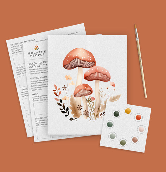 Mushroom All-In-One Watercolor Kit