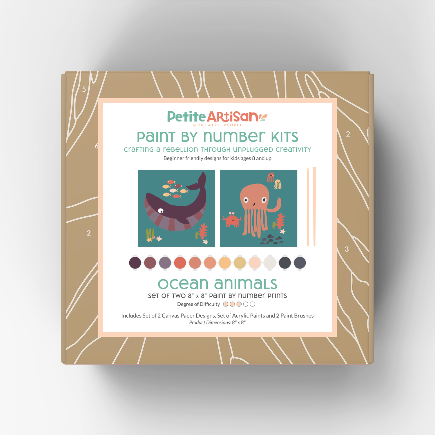 Ocean Animals Paint by Number Kit